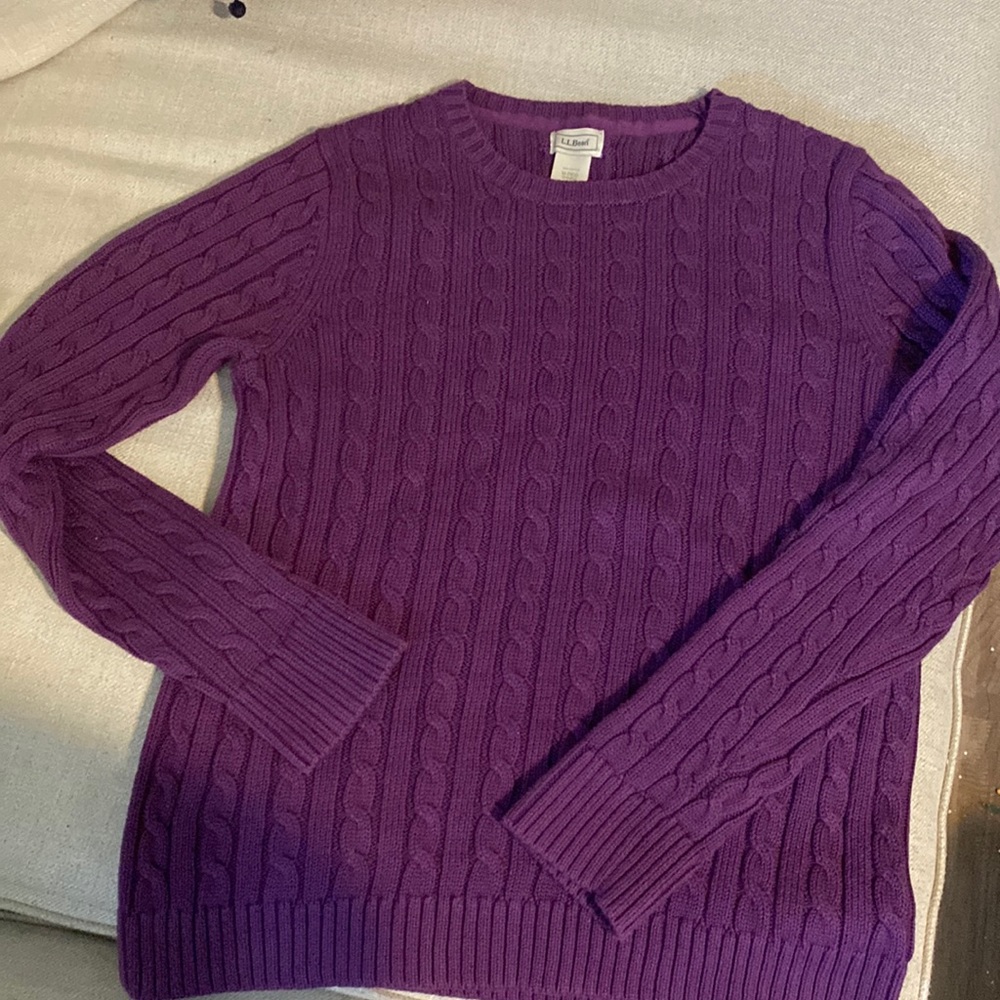 L.L. Bean chunky cable knit sweater